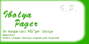 ibolya pager business card